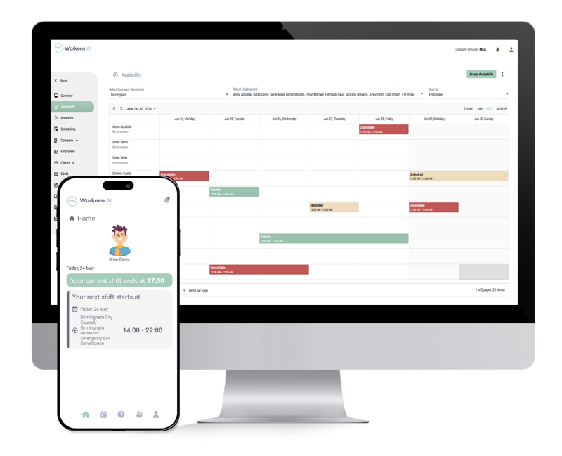 Shift Scheduling & Workforce management System